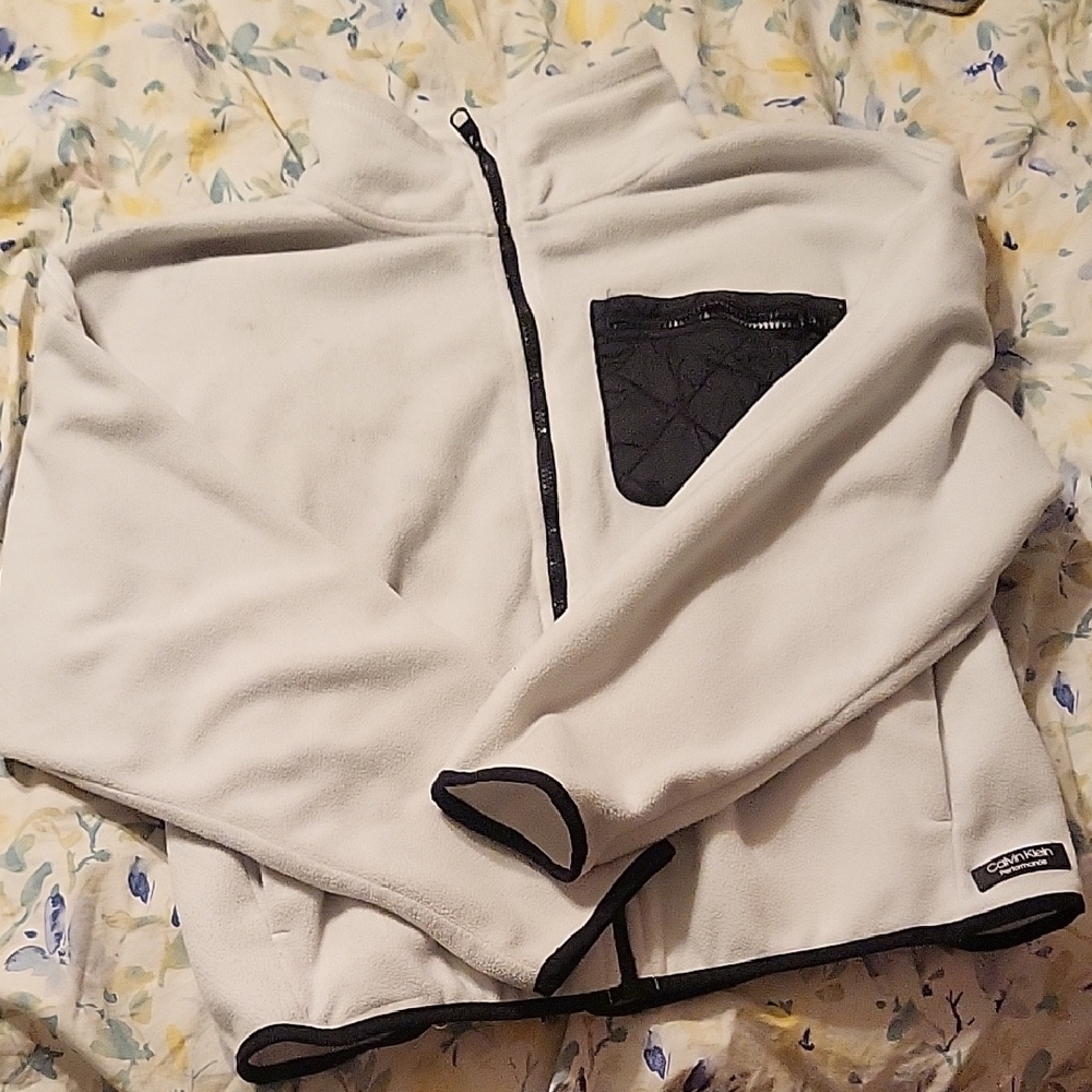 Calvin Klein Performance White Tee with Black Accents